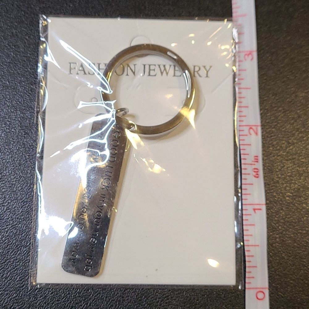 Coworker "Good Luck in your new job we never liked you anyway" Keychain 🤷‍♀️